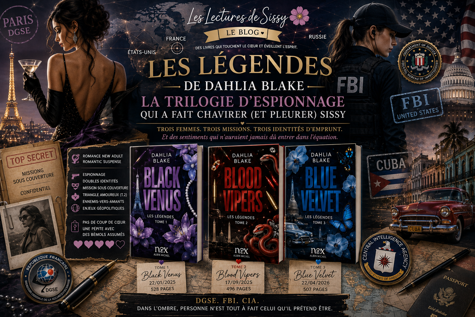 Les Légendes de Dahlia Blake :la trilogie d’espionnage qui a fait chavirer (et pleurer) Sissy